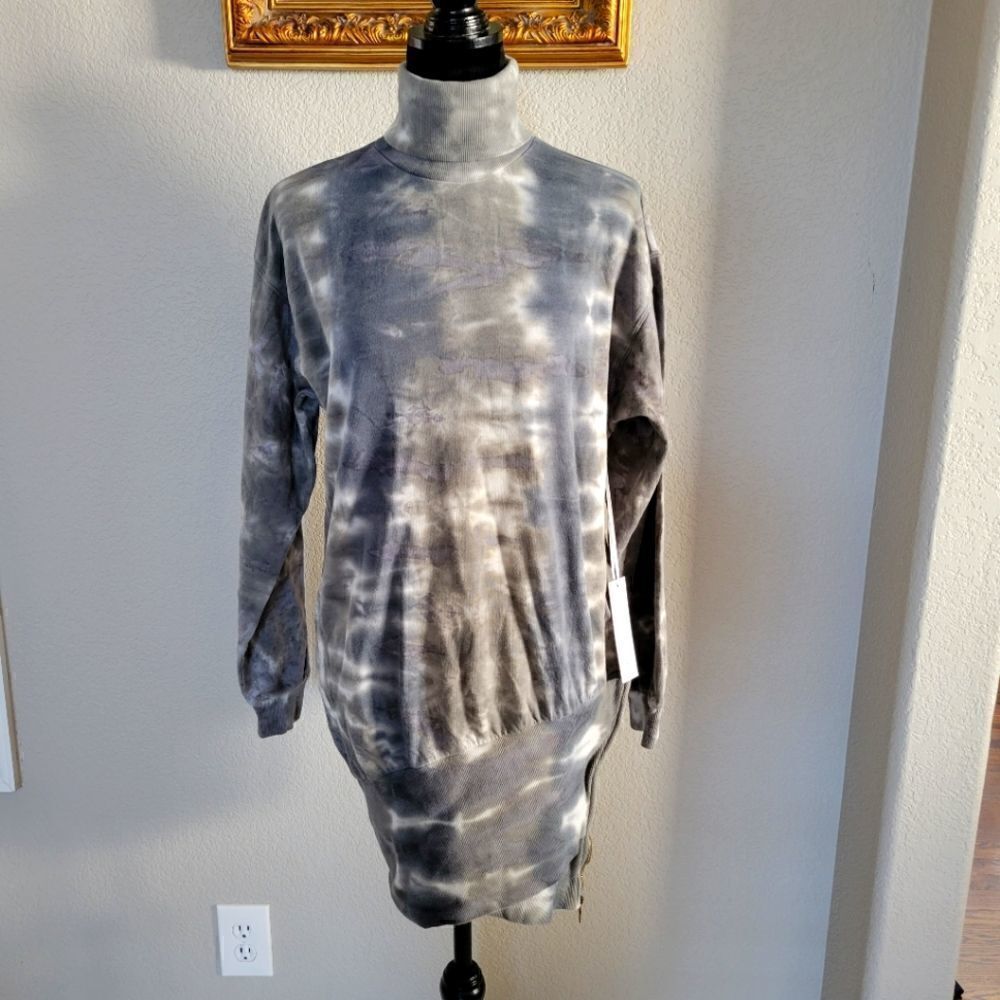 NEW Young Fabulous & Broke YFB Tie Dye Turtleneck Tuic Dress S